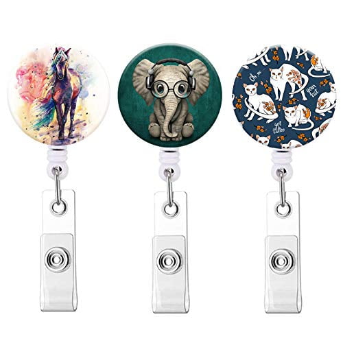 Horse Sheep 2pack Badge Reel Retractable Badge Holder with Alligator Clip ID Card Name Holder for Nurse/Teacher/Student/Volunteer Horse Sheep 2pack Badge Reel Retractable Badge Holder with Alligator Clip ID Card Name Holder for Nurse/Teacher/Student/Volunteer